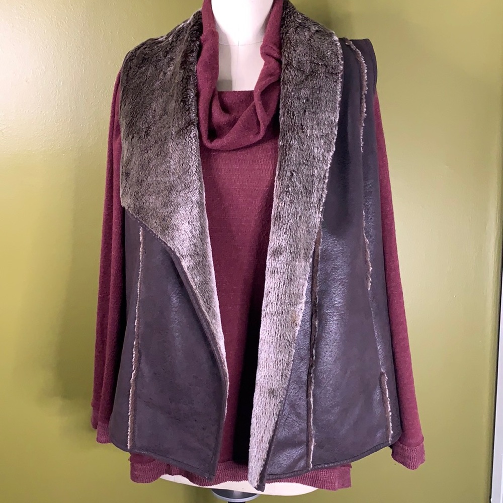 Emil Rutenberg Vest Faux Fur/Faux Leather